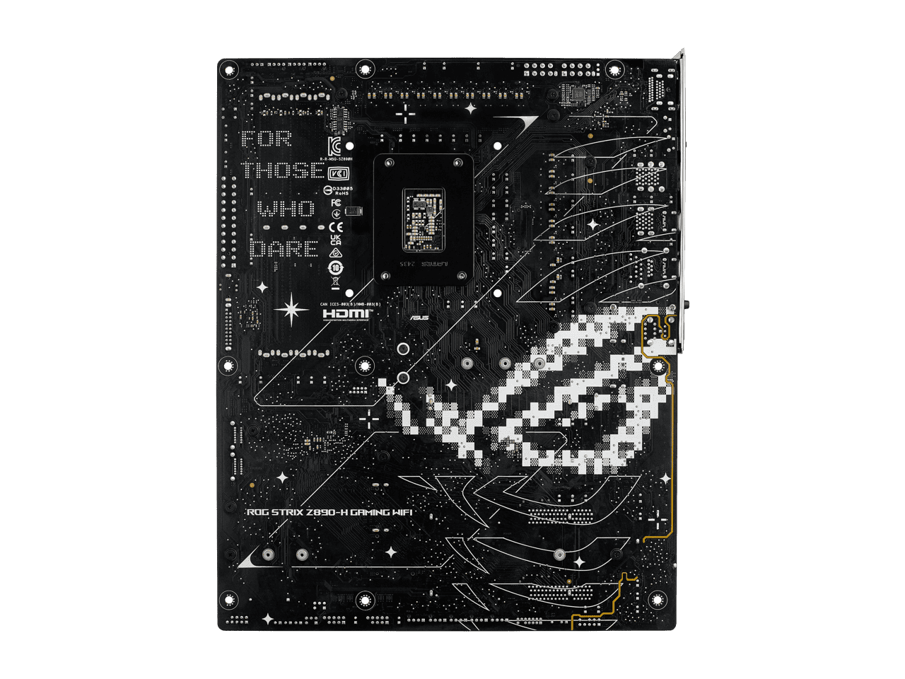 ASUS ROG STRIX Z890 H GAMING WIFI Z890 LGA 1851 ATX motherboard  Intel Core Ultra Series 2 Ready  Advanced AI PC ready  16 2 1 2 stages  DDR5  5Gb LAN  WiFi 7  4x M 2  PCIe 5 0  USB Type C  AI OC