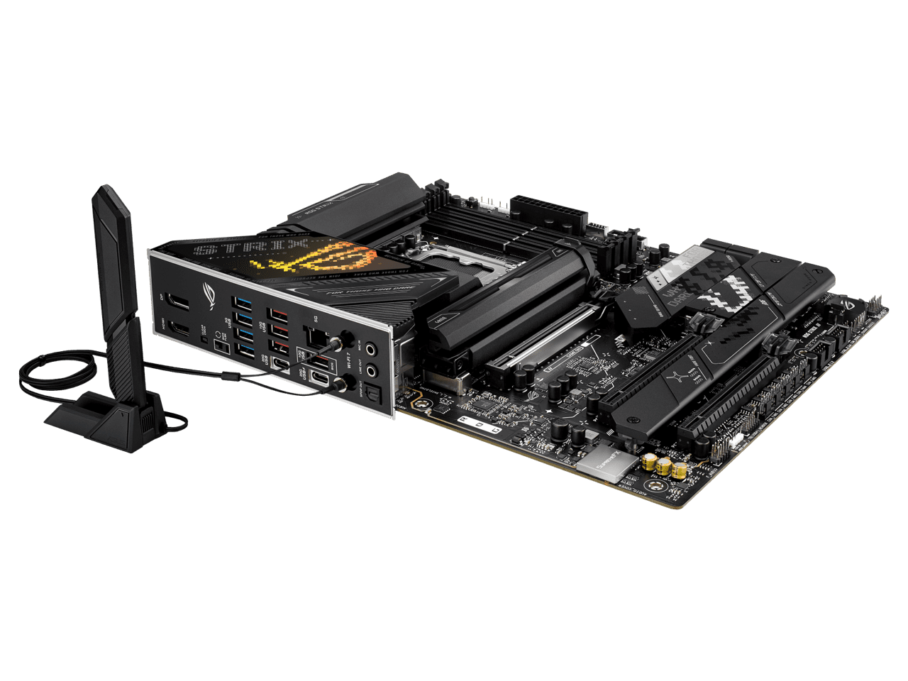 ASUS ROG STRIX Z890 H GAMING WIFI Z890 LGA 1851 ATX motherboard  Intel Core Ultra Series 2 Ready  Advanced AI PC ready  16 2 1 2 stages  DDR5  5Gb LAN  WiFi 7  4x M 2  PCIe 5 0  USB Type C  AI OC