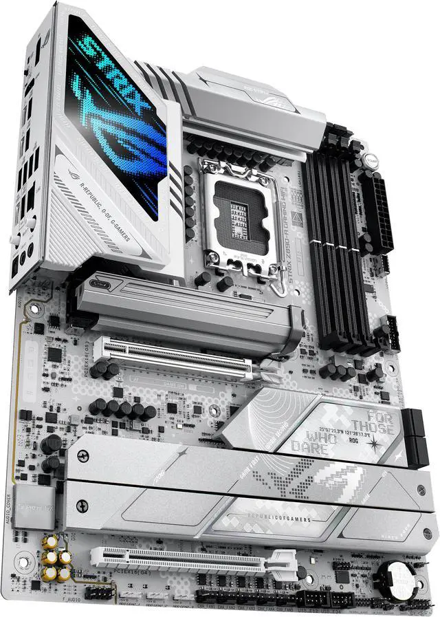 ASUS ROG STRIX Z890 A GAMING WIFI Z890 LGA 1851 ATX motherboard  Intel  Core  Ultra Series 2 Ready  Advanced AI PC ready  16 2 1 2 stages  DDR5  WiFi 7  2 5G  5x M 2  Thunderbolt  4  USB Type C  AI OC