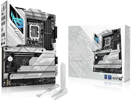 ASUS ROG STRIX Z890 A GAMING WIFI Z890 LGA 1851 ATX motherboard  Intel  Core  Ultra Series 2 Ready  Advanced AI PC ready  16 2 1 2 stages  DDR5  WiFi 7  2 5G  5x M 2  Thunderbolt  4  USB Type C  AI OC