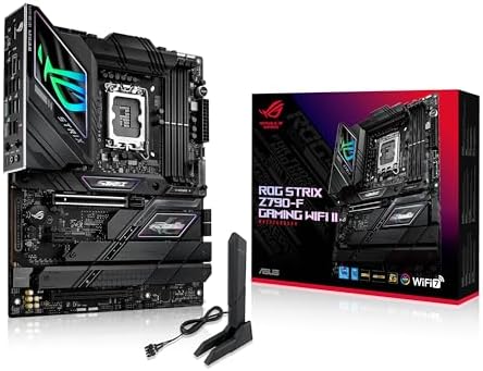 ASUS ROG STRIX Z890 A GAMING WIFI Z890 LGA 1851 ATX motherboard  Intel  Core  Ultra Series 2 Ready  Advanced AI PC ready  16 2 1 2 stages  DDR5  WiFi 7  2 5G  5x M 2  Thunderbolt  4  USB Type C  AI OC