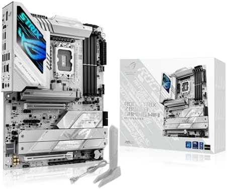 ASUS ROG STRIX Z890 A GAMING WIFI Z890 LGA 1851 ATX motherboard  Intel  Core  Ultra Series 2 Ready  Advanced AI PC ready  16 2 1 2 stages  DDR5  WiFi 7  2 5G  5x M 2  Thunderbolt  4  USB Type C  AI OC