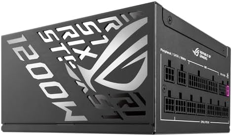 ASUS ROG Strix 1000W Platinum  Fully Modular Power Supply  80 Plus Platinum Certified  ATX 3 1  Cybenetics Lambda A   GaN MOSFET  GPU First Intelligent Voltage Stabilizer  10 Year Warranty