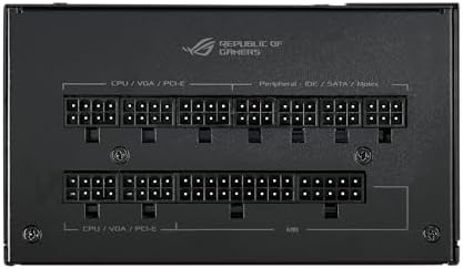 ASUS ROG Strix 1000W Platinum  Fully Modular Power Supply  80 Plus Platinum Certified  ATX 3 1  Cybenetics Lambda A   GaN MOSFET  GPU First Intelligent Voltage Stabilizer  10 Year Warranty