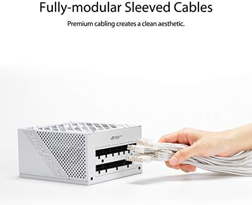 ASUS ROG Strix 1000W Platinum  Fully Modular Power Supply  80 Plus Platinum Certified  ATX 3 1  Cybenetics Lambda A   GaN MOSFET  GPU First Intelligent Voltage Stabilizer  10 Year Warranty