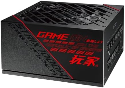 ASUS ROG Strix 1000W Platinum White Edition  Fully Modular Power Supply  80 Plus Platinum Certified  ATX 3 1  GaN MOSFET   GPU First  Patented Intelligent Voltage Stabilizer  10 Year Warranty