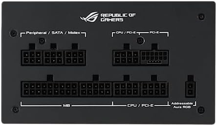 ASUS ROG Strix 1000W Platinum White Edition  Fully Modular Power Supply  80 Plus Platinum Certified  ATX 3 1  GaN MOSFET   GPU First  Patented Intelligent Voltage Stabilizer  10 Year Warranty