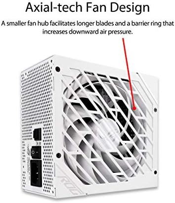 ASUS ROG Strix 1000W Platinum White Edition  Fully Modular Power Supply  80 Plus Platinum Certified  ATX 3 1  GaN MOSFET   GPU First  Patented Intelligent Voltage Stabilizer  10 Year Warranty