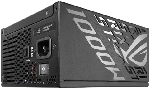 ASUS ROG Strix 1000W Platinum  Fully Modular Power Supply  80 Plus Platinum Certified  ATX 3 1  Cybenetics Lambda A   GaN MOSFET  GPU First Intelligent Voltage Stabilizer  10 Year Warranty 
