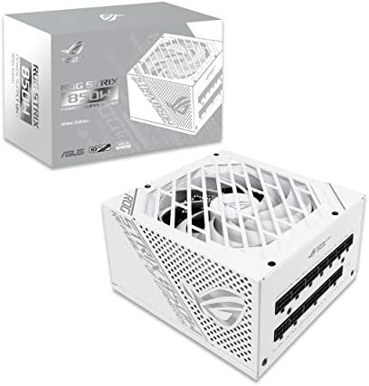 ASUS ROG Strix 1000W Platinum White Edition  Fully Modular Power Supply  80 Plus Platinum Certified  ATX 3 1  GaN MOSFET   GPU First  Patented Intelligent Voltage Stabilizer  10 Year Warranty 