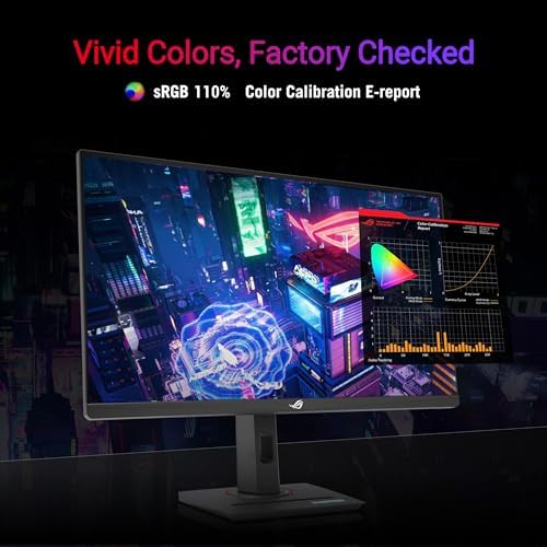 ASUS ROG Strix 24 5  USB C HDR400 Gaming Monitor  XG259CMS  Full HD 1080p  310Hz  1ms  Fast IPS  110  SRGB  Extreme Low Motion Blur Sync  G SYNC Compatible  DisplayWidget  Tripod Socket  3yr Warranty