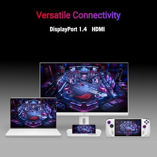 ASUS ROG Strix 25   24 5 inch viewable  1080P HDR Gaming Monitor  XG259QNG W    White  Full HD  380Hz  0 3ms  Fast IPS  Low Motion Blur Sync  FreeSync Premium  DisplayWidget  Ergonomic  3 yr Warranty