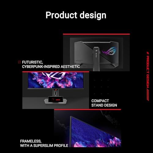 ASUS ROG Strix 26 5  1440P QD OLED Gaming Monitor  XG27ACDNG   QHD  2560x1440   360Hz  0 03ms  Custom Heatsink  OLED Care   G SYNC Compatible  99  DCI P3  DisplayWidget  AI Gaming  3yr Warranty