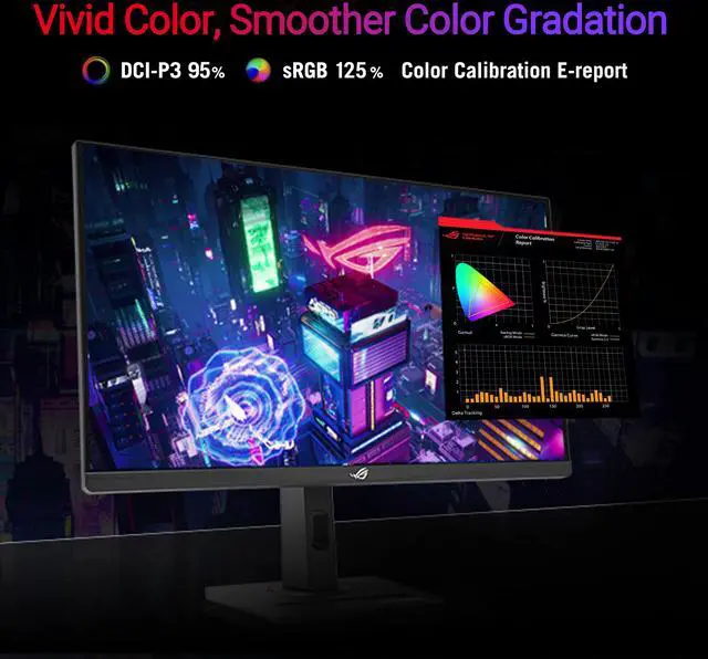 ASUS ROG Strix 27" QHD 2K 1440P 180Hz fast IPS with AMD FreeSync  AMD Adaptive Sync  & G Sync compatible HDR400 1ms DCI P3 95   USB C built in Ai Gaming Computer Monitor XG27ACG