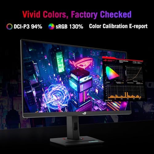 ASUS ROG Strix 27  1440P USB C HDR Gaming Monitor  XG27ACMS    QHD  2560 x 1440   320Hz  0 3ms  Fast IPS  Extreme Low Motion Blur Sync  G SYNC Compatible  DisplayWidget  Tripod Socket  3 yr Warranty