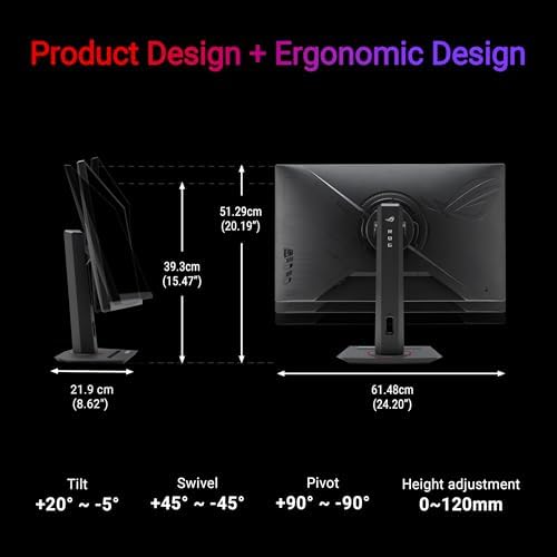 ASUS ROG Strix 27  1440P USB C HDR Gaming Monitor  XG27ACMS    QHD  2560 x 1440   320Hz  0 3ms  Fast IPS  Extreme Low Motion Blur Sync  G SYNC Compatible  DisplayWidget  Tripod Socket  3 yr Warranty