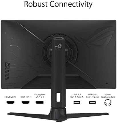 ASUS ROG Strix 27  1440P USB C HDR Gaming Monitor  XG27ACMS    QHD  2560 x 1440   320Hz  0 3ms  Fast IPS  Extreme Low Motion Blur Sync  G SYNC Compatible  DisplayWidget  Tripod Socket  3 yr Warranty