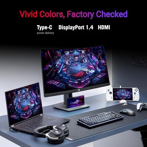 ASUS ROG Strix 27  1440P USB C HDR Gaming Monitor  XG27ACMS    QHD  2560 x 1440   320Hz  0 3ms  Fast IPS  Extreme Low Motion Blur Sync  G SYNC Compatible  DisplayWidget  Tripod Socket  3 yr Warranty