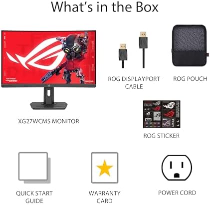 ASUS ROG Strix 27  1440P USB C HDR Gaming Monitor  XG27ACMS    QHD  2560 x 1440   320Hz  0 3ms  Fast IPS  Extreme Low Motion Blur Sync  G SYNC Compatible  DisplayWidget  Tripod Socket  3 yr Warranty