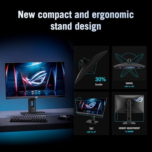 ASUS ROG Strix 27  1440P USB C HDR Gaming Monitor  XG27ACMS    QHD  2560 x 1440   320Hz  0 3ms  Fast IPS  Extreme Low Motion Blur Sync  G SYNC Compatible  DisplayWidget  Tripod Socket  3 yr Warranty