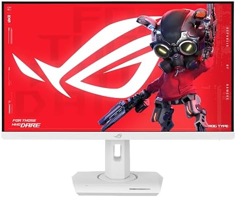 ASUS ROG Strix 27  1440P USB C HDR Gaming Monitor  XG27ACG W    White  QHD  180Hz  1ms  Fast IPS  DCI P3 95   Extreme Low Motion Blur Sync  G Sync Compatible  Tripod Socket  AI Gaming  3yr Warranty