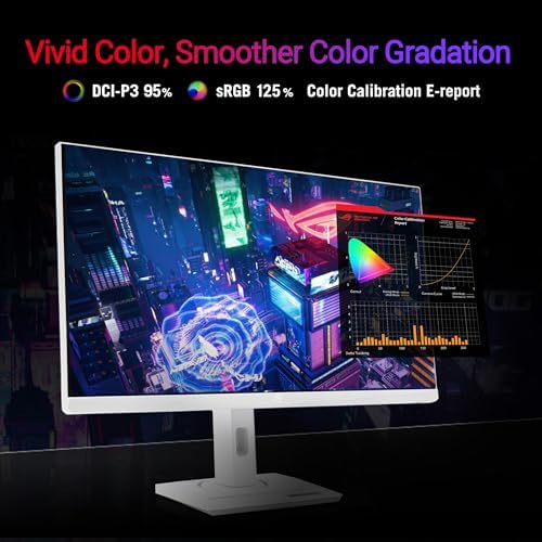 ASUS ROG Strix 27  1440P USB C HDR Gaming Monitor  XG27ACG W    White  QHD  180Hz  1ms  Fast IPS  DCI P3 95   Extreme Low Motion Blur Sync  G Sync Compatible  Tripod Socket  AI Gaming  3yr Warranty