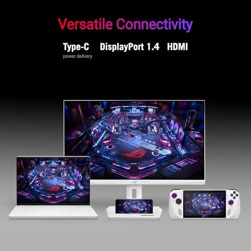 ASUS ROG Strix 27  1440P USB C HDR Gaming Monitor  XG27ACG W    White  QHD  180Hz  1ms  Fast IPS  DCI P3 95   Extreme Low Motion Blur Sync  G Sync Compatible  Tripod Socket  AI Gaming  3yr Warranty