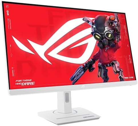 ASUS ROG Strix 27  1440P USB C HDR Gaming Monitor  XG27ACG W    White  QHD  180Hz  1ms  Fast IPS  DCI P3 95   Extreme Low Motion Blur Sync  G Sync Compatible  Tripod Socket  AI Gaming  3yr Warranty