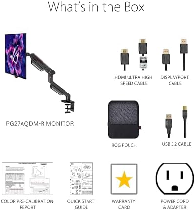 ASUS ROG Strix 27  1440P USB C HDR Gaming Monitor  XG27ACG W    White  QHD  180Hz  1ms  Fast IPS  DCI P3 95   Extreme Low Motion Blur Sync  G Sync Compatible  Tripod Socket  AI Gaming  3yr Warranty