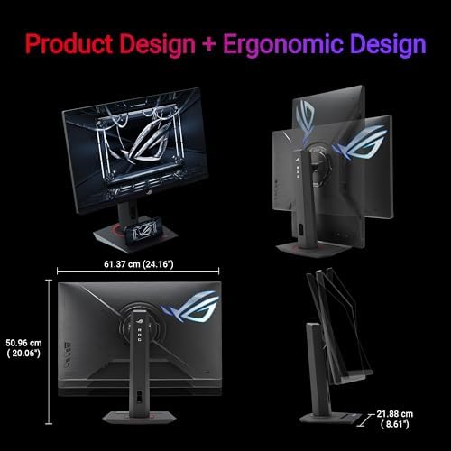 ASUS ROG Strix 27  1440P USB C HDR Gaming Monitor  XG27ACG W    White  QHD  180Hz  1ms  Fast IPS  DCI P3 95   Extreme Low Motion Blur Sync  G Sync Compatible  Tripod Socket  AI Gaming  3yr Warranty