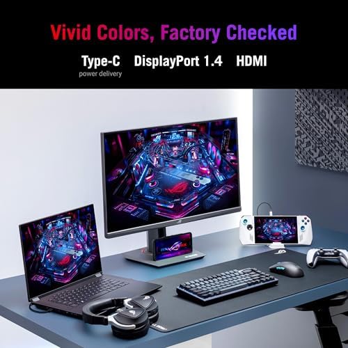 ASUS ROG Strix 27  1440P USB C HDR Gaming Monitor  XG27ACMS    QHD  2560 x 1440   320Hz  0 3ms  Fast IPS  Extreme Low Motion Blur Sync  G SYNC Compatible  DisplayWidget  Tripod Socket  3 yr Warranty