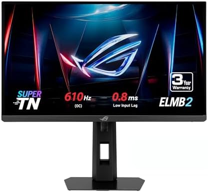 ASUS ROG Strix 27  1440P USB C HDR Gaming Monitor  XG27ACMS    QHD  2560 x 1440   320Hz  0 3ms  Fast IPS  Extreme Low Motion Blur Sync  G SYNC Compatible  DisplayWidget  Tripod Socket  3 yr Warranty