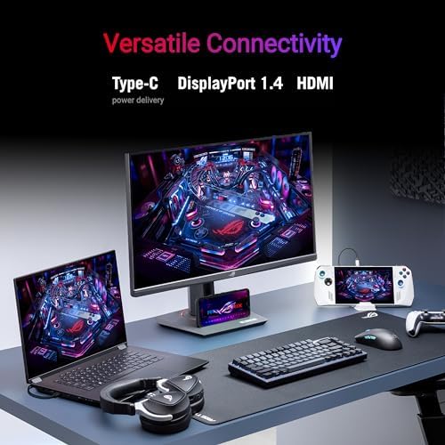 ASUS ROG Strix 27  1440P USB C HDR Gaming Monitor  XG27ACG   QHD  180Hz  1ms  Fast IPS  DCI P3 95   Extreme Low Motion Blur Sync  G Sync Compatible  Tripod Socket  Aura Sync  AI Gaming  3yr Warranty