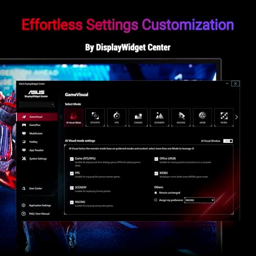 ASUS ROG Strix 27  1440P HDR Gaming Monitor  XG27ACMES    QHD  2560x1440   255Hz  0 3ms  Fast IPS  Extreme Low Motion Blur Sync  G SYNC Compatible  DisplayWidget  Tripod Hole  Gaming AI  3 yr warranty