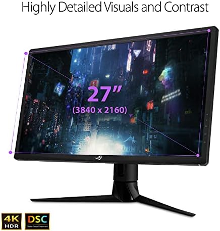 ASUS ROG Strix 27  4K HDR USB C Gaming Monitor  XG27UCG W    White  UHD  3840x2160  Dual Mode  4K 160Hz or FHD 320Hz   1ms  Fast IPS  ELMB Sync  G SYNC Compatible  AI Gaming  3yr Warranty