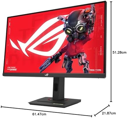 ASUS ROG Strix 27  4K HDR USB C Gaming Monitor  XG27UCG W    White  UHD  3840x2160  Dual Mode  4K 160Hz or FHD 320Hz   1ms  Fast IPS  ELMB Sync  G SYNC Compatible  AI Gaming  3yr Warranty