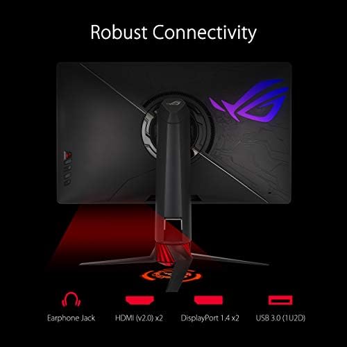 ASUS ROG Strix 27  4K HDR USB C Gaming Monitor  XG27UCG W    White  UHD  3840x2160  Dual Mode  4K 160Hz or FHD 320Hz   1ms  Fast IPS  ELMB Sync  G SYNC Compatible  AI Gaming  3yr Warranty