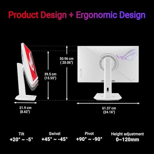 ASUS ROG Strix 27  4K HDR400 USB C Gaming Monitor XG27UCS  UHD  3840 x 2160   160Hz  1ms  Fast IPS 130  sRGB Extreme Low Motion Blur Sync  G Sync Compatible  DisplayWidget  Tripod socket  3yr warranty