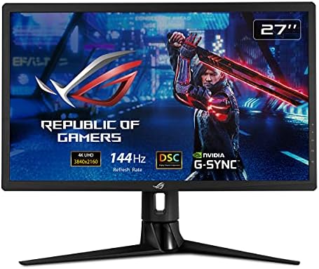 ASUS ROG Strix 27  4K HDR USB C Gaming Monitor  XG27UCG    UHD  3840x2160  Dual Mode  4K 160Hz or FHD 320Hz   1ms  Fast IPS  Extreme Low Motion Blur Sync  G SYNC Compatible  AI Gaming  3yr Warranty