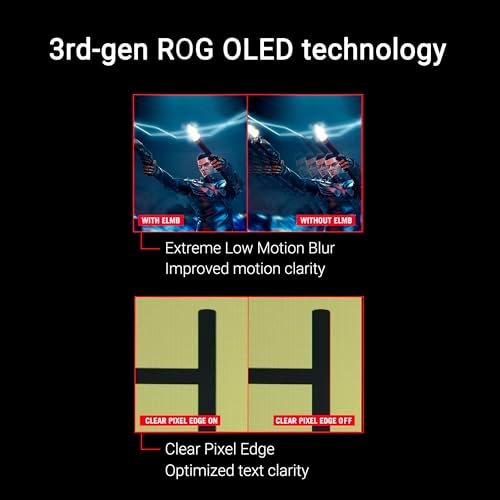 ASUS ROG Strix 27  OLED Gaming Monitor  XG27AQDMGR    27 inch  26 5 inch viewable  1440p TrueBlack Glossy  240 Hz  Neo Proximity Sensor  OLED Care Pro  ELMB  DisplayWidget Center