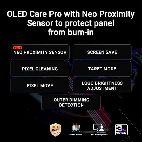 ASUS ROG Strix 27  OLED Gaming Monitor  XG27AQDMGR    27 inch  26 5 inch viewable  1440p TrueBlack Glossy  240 Hz  Neo Proximity Sensor  OLED Care Pro  ELMB  DisplayWidget Center