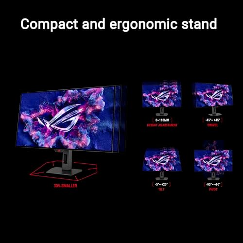 ASUS ROG Strix 27  OLED Gaming Monitor  XG27AQDMGR    27 inch  26 5 inch viewable  1440p TrueBlack Glossy  240 Hz  Neo Proximity Sensor  OLED Care Pro  ELMB  DisplayWidget Center