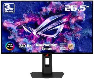 ASUS ROG Strix 27  OLED Gaming Monitor  XG27AQDMGR    27 inch  26 5 inch viewable  1440p TrueBlack Glossy  240 Hz  Neo Proximity Sensor  OLED Care Pro  ELMB  DisplayWidget Center