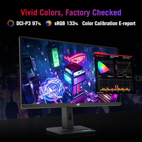 ASUS ROG Strix 27  QHD  2560x1440  HDR400 USB C Gaming Monitor  XG27ACS   180Hz 1ms  Fast IPS  133  sRGB  Extreme Low Motion Blur Sync  G Sync Compatible  DisplayWidget  Tripod Socket  3 Year Warranty