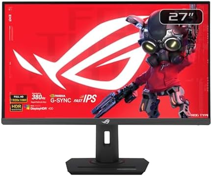 ASUS ROG Strix 27  QHD  2560x1440  HDR400 USB C Gaming Monitor  XG27ACS   180Hz 1ms  Fast IPS  133  sRGB  Extreme Low Motion Blur Sync  G Sync Compatible  DisplayWidget  Tripod Socket  3 Year Warranty