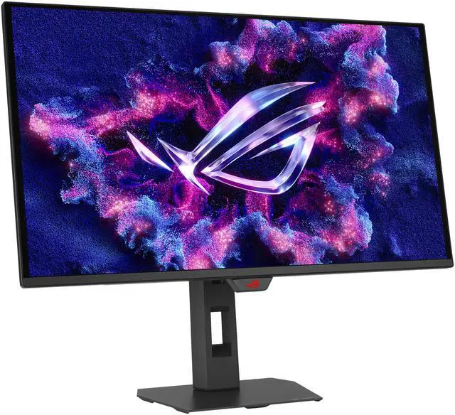 ASUS ROG Strix 27 inch QHD 2K 1440P 240Hz AMD FreeSync Premium Pro & G Sync Compatible 0 03ms OLED Gaming Computer Monitor with Height Adjustable  Swivel  Pivot & Tilt Stand XG27AQDMES