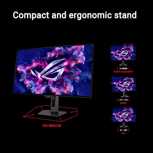 ASUS ROG Strix 32  4K OLED Gaming Monitor  XG32UCWG    TrueBlack Glossy OLED  Dual Mode  4K 165Hz  FHD 330Hz   0 03ms  G SYNC Compatible  Neo Proximity Sensor  Auto KVM  USB C  HDMI 2 1  3 yr warranty