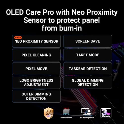 ASUS ROG Strix 32  4K OLED Gaming Monitor  XG32UCWG    TrueBlack Glossy OLED  Dual Mode  4K 165Hz  FHD 330Hz   0 03ms  G SYNC Compatible  Neo Proximity Sensor  USB C  HDMI 2 1  3 yr Warranty