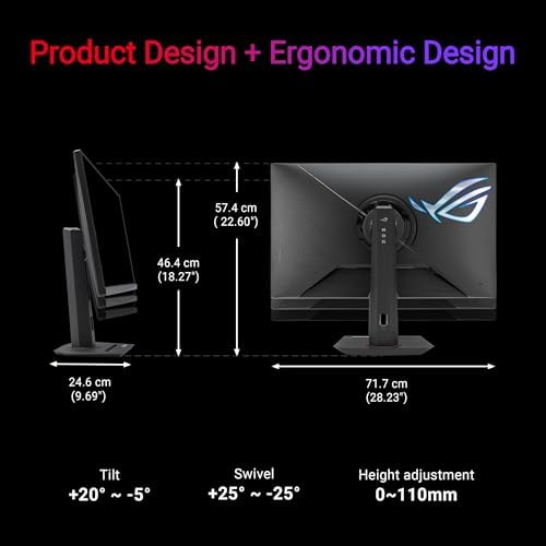 ASUS ROG Strix 32  4K HDR Gaming Monitor  XG32UCG    3840x2160  Dual Mode  4K 160Hz/FHD 320Hz   0 3ms  Fast IPS  Extreme Low Motion Blur Sync  USB C  G SYNC Compatible  Tripod Socket  3 yr Warranty