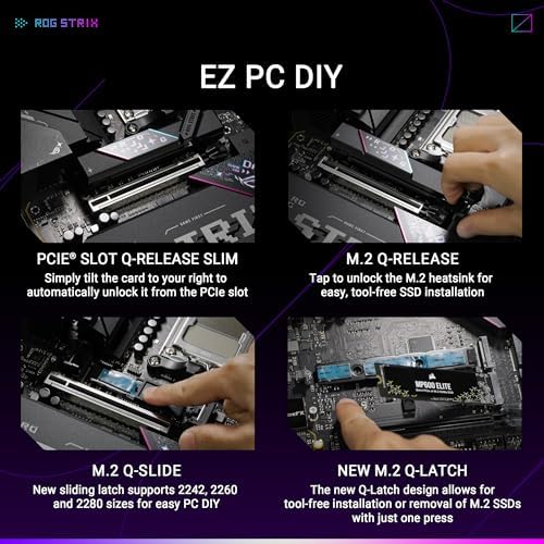 ASUS ROG Strix B650E F Gaming WiFi AMD B650 AM5 Ryzen  Desktop 9000 8000 & 7000 ATX Motherboard  12 2 Power Stages  DDR5  3X M 2 Slot  PCIe  5 0  WiFi 6E  2 5G LAN  USB 3 2 Gen 2x2 Type C   Aura Sync